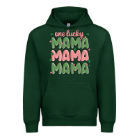 Forest Green one lucky mama Urban Hoodie - MaliasSmallBusiness