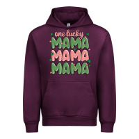 Mauve Wine one lucky mama Urban Hoodie - MaliasSmallBusiness