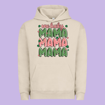 One Lucky Mama Urban Hoodie Designed By Maliassmallbusiness