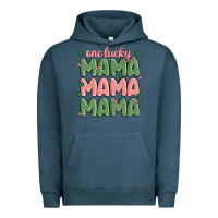 Pigment Midnight Navy one lucky mama Urban Hoodie - MaliasSmallBusiness