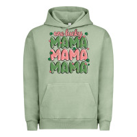 Pigment Oil Green one lucky mama Urban Hoodie - MaliasSmallBusiness