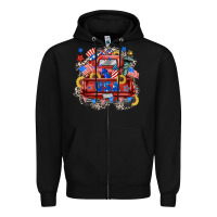 Black usa truck Zipper Hoodie - Zillion Design Studio