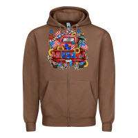 Chestnut usa truck Zipper Hoodie - Zillion Design Studio