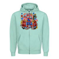 Seafoam usa truck Zipper Hoodie - Zillion Design Studio