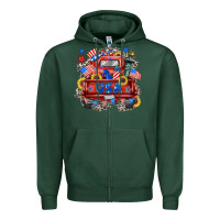 Sports Green usa truck Zipper Hoodie - Zillion Design Studio