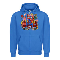 True Royal usa truck Zipper Hoodie - Zillion Design Studio
