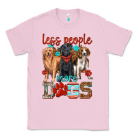 Bubblegum Pink less people more dogs Classic Tee - texasbilliewilder