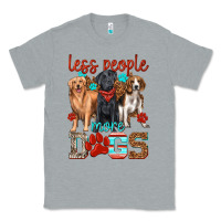Heather Grey less people more dogs Classic Tee - texasbilliewilder