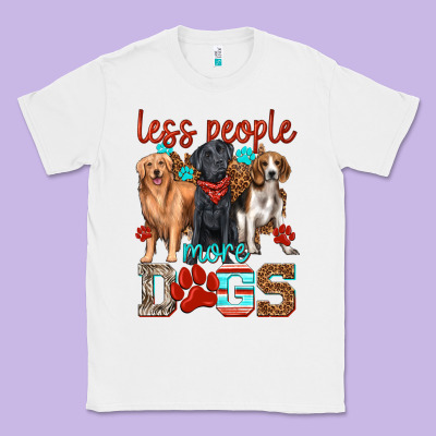Classic Tee less people more dogs
