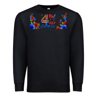 Black floral 4th of july crew 16oz libbey cup Premium Sweatshirt - HRA Design Shop