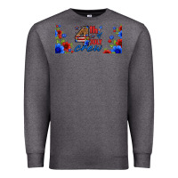 Charcoal Heather floral 4th of july crew 16oz libbey cup Premium Sweatshirt - HRA Design Shop