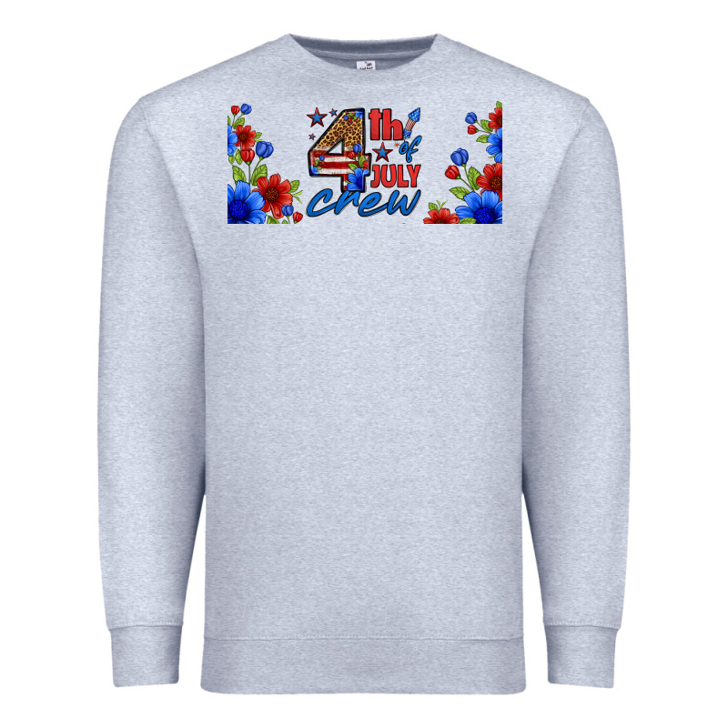 Floral 4th Of July Crew 16oz Libbey Cup Premium Sweatshirt by HRA Design Shop | Teevron