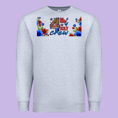 Floral 4th Of July Crew 16oz Libbey Cup Premium Sweatshirt Designed By Hra Design Shop