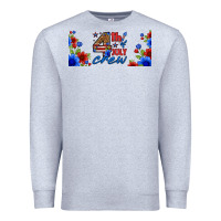 Heather Grey floral 4th of july crew 16oz libbey cup Premium Sweatshirt - HRA Design Shop