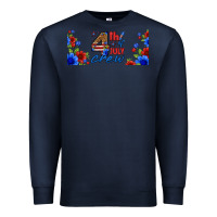 Navy floral 4th of july crew 16oz libbey cup Premium Sweatshirt - HRA Design Shop