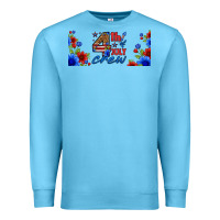 Ocean Blue floral 4th of july crew 16oz libbey cup Premium Sweatshirt - HRA Design Shop