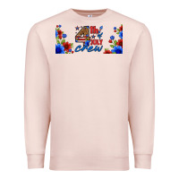 Pale Pink floral 4th of july crew 16oz libbey cup Premium Sweatshirt - HRA Design Shop