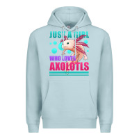 Blue Mist just a girl who loves axolotls Premium Hoodie - Jasminsmagicworld