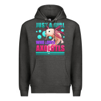 Charcoal Heather just a girl who loves axolotls Premium Hoodie - Jasminsmagicworld