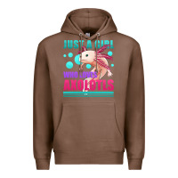 Chestnut just a girl who loves axolotls Premium Hoodie - Jasminsmagicworld