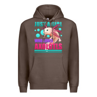 Coffee just a girl who loves axolotls Premium Hoodie - Jasminsmagicworld