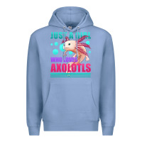 Colony Blue just a girl who loves axolotls Premium Hoodie - Jasminsmagicworld