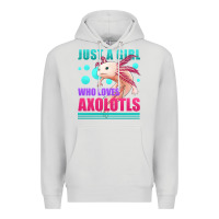 Dove Grey just a girl who loves axolotls Premium Hoodie - Jasminsmagicworld
