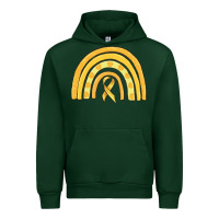 Forest Green childhood cancer awareness rainbow Urban Hoodie - MaliasSmallBusiness