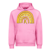Fuchsia Pink childhood cancer awareness rainbow Urban Hoodie - MaliasSmallBusiness