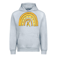 Heather Grey childhood cancer awareness rainbow Urban Hoodie - MaliasSmallBusiness