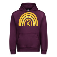 Mauve Wine childhood cancer awareness rainbow Urban Hoodie - MaliasSmallBusiness
