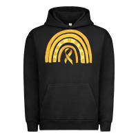 Pigment Black childhood cancer awareness rainbow Urban Hoodie - MaliasSmallBusiness