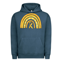Pigment Midnight Navy childhood cancer awareness rainbow Urban Hoodie - MaliasSmallBusiness