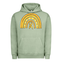 Pigment Oil Green childhood cancer awareness rainbow Urban Hoodie - MaliasSmallBusiness