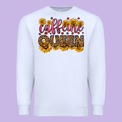 Caffeine Queen Premium Sweatshirt Designed By Hra Design Shop