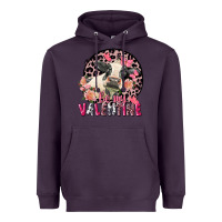Plum be my valentine holstein cow valentine's day Heavyweight Hoodie - FaDigitalArtStudio