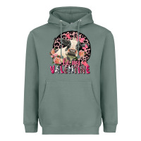 Sage be my valentine holstein cow valentine's day Heavyweight Hoodie - FaDigitalArtStudio