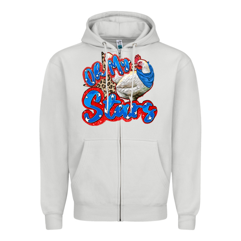 Oh My Stars Chicken Zipper Hoodie by Zillion Design Studio | Teevron