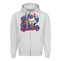 Dove Grey oh my stars chicken Zipper Hoodie - Zillion Design Studio