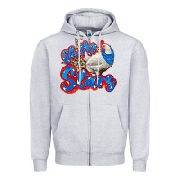 Heather Grey oh my stars chicken Zipper Hoodie - Zillion Design Studio