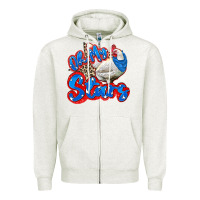Oatmeal Heather oh my stars chicken Zipper Hoodie - Zillion Design Studio