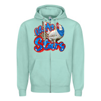 Seafoam oh my stars chicken Zipper Hoodie - Zillion Design Studio