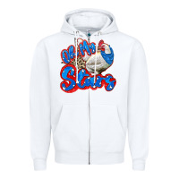 White oh my stars chicken Zipper Hoodie - Zillion Design Studio