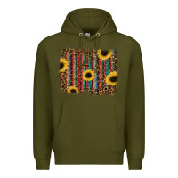 Army Green sunflowers serape leopard Premium Hoodie - RanaPortraitStore