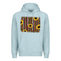 Blue Mist sunflowers serape leopard Premium Hoodie - RanaPortraitStore