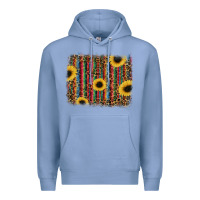 Colony Blue sunflowers serape leopard Premium Hoodie - RanaPortraitStore