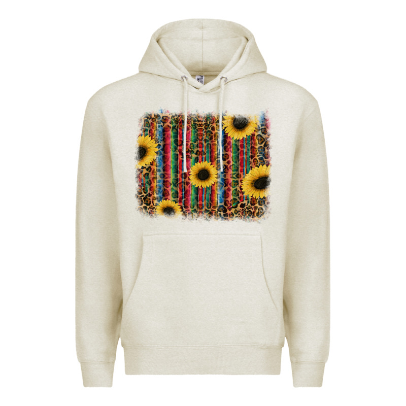 Sunflowers Serape Leopard Premium Hoodie by RanaPortraitStore | Teevron