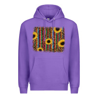Purple sunflowers serape leopard Premium Hoodie - RanaPortraitStore