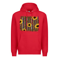 Red sunflowers serape leopard Premium Hoodie - RanaPortraitStore
