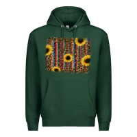 Sports Green sunflowers serape leopard Premium Hoodie - RanaPortraitStore